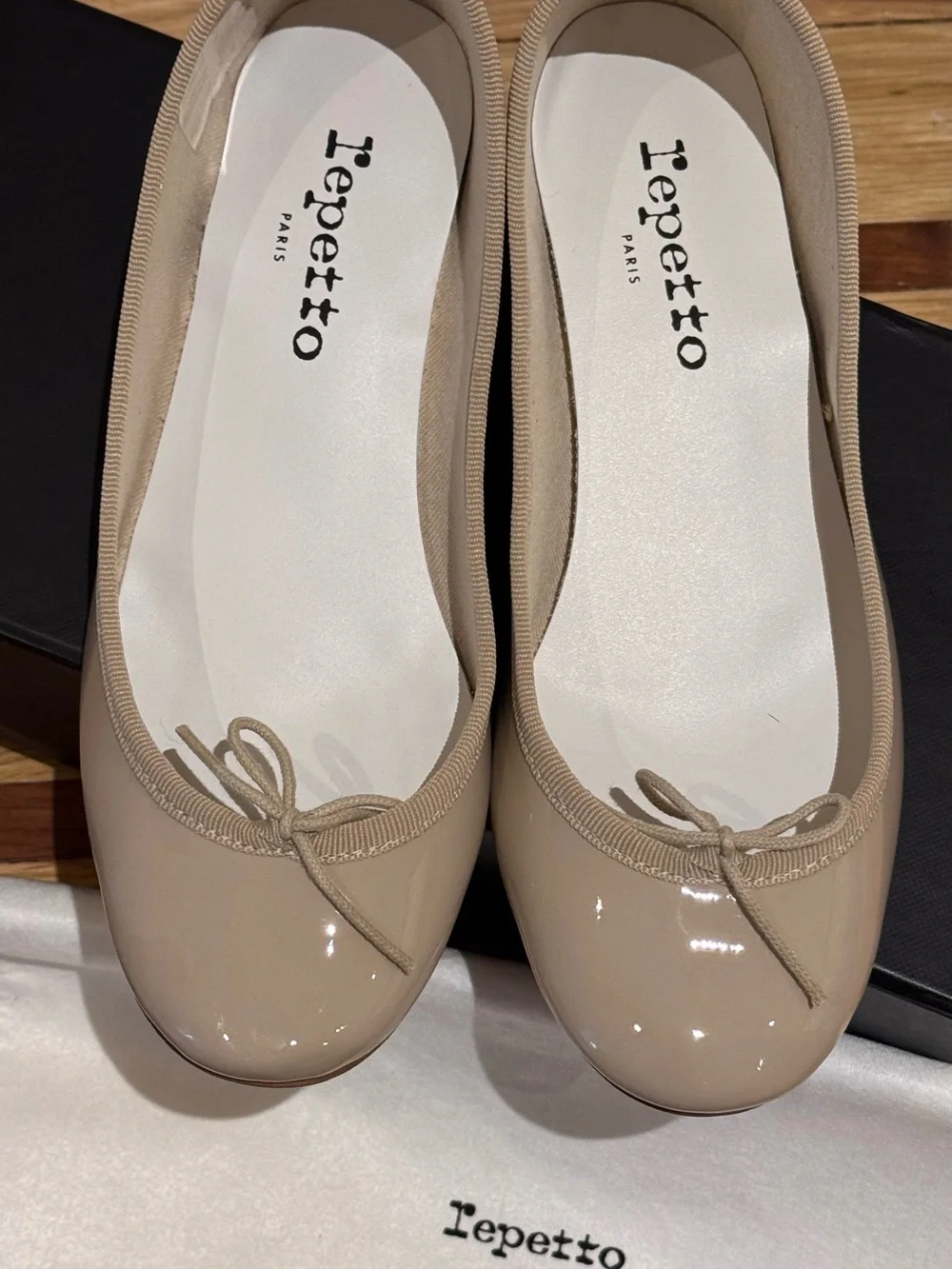 Repetto Women’s Nude Patent Leather Ballet Flats